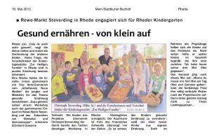 2013.05.16 - Mein Stadtkurier Bocholt - Gesund ernähren von klein auf - GesErn - Rhede - RPKDo Steverding