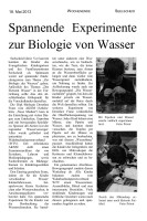 2013.05.18 - Wochenende - Spannende Experimente zur Biologie des Wassers - Wasser - Seelscheid - WTV