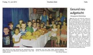 2013.06.14 - Westfalen-Blatt - Gesund neu aufgetischt - GesErn - Halle - RDo