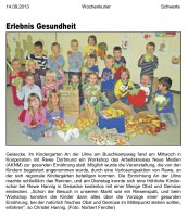 2013.09.14 - Wochenkurier - Erlebnis Gesundheit - GesErn - Schwerte-Geisecke - RDo
