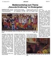 2013.10.16 - Umschau - Medienworkshop zum Thema Gesunde Ernährung im Kindergarten - GesErn - Kaltenkirchen - RN
