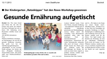 2013.11.13 - mein-StadtKurier - Gesunde Ernährung aufgetischt - GesErn - Bocholt - RDo