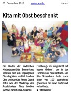 2013.12.05 - www.wa.de - Kita mit Obst beschenkt - GesErn - Hamm - RDo