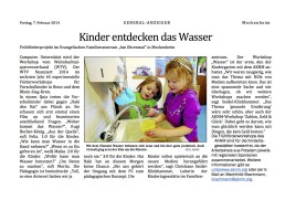 2014.02.07 - General-Anzeiger - Kinder entdecken das Wasser - Wasser - Meckenheim - WTV