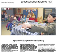 2014.02.11 - Lüdenscheider-Nachrichten - Spielerisch zu gesunder Ernährung - GesErn - Lüdenscheid - RDo