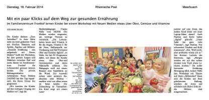 2014.02.18 - Rheinische-Post - Mit ein paar Klicks auf dem Weg zur gesunden Ernährung - GesErn - Meerbusch - RW