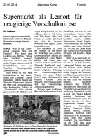 2014.03.22 - Uckermark-Kurier - Supermarkt als Lernort für neugierige Vorschulknirpse - GesErn - Templin - RO