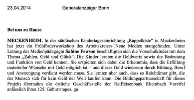 2014.04.23 - Generalanzeiger-Bonn - Bei uns zu Hause - ZaGuG - Meckenheim - RB Rheinbach-Voreifel