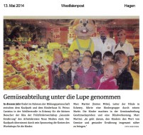 2014.05.13 - Westfalenpost - Gemüseabteilung unter die Lupe genommen - GesErn - Hagen - Kaufpark-Hagen