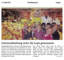 2014.05.13 - Westfalenpost - Gemüseabteilung unter die Lupe genommen - GesErn - Hagen - Kaufpark-Hagen