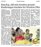 2014.05.23 - Prenzlauer-Zeitung - Knackig süß und trotzdem gesund - GesErn - Prenzlau - RO