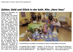 2014.05.31 - Rundblick-Troisdorf - Zahlen, Geld und Glück in der kath. Kita Herz-Jesu - ZaGuG - Troisdorf - VR-Bank Rhein-Sieg