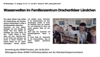 2014.06.14 - Wir Wachtberger - Wasserwelten im Familienzentrum Drachenfelser Ländchen - WW - Wachtberg-Villip - WTV