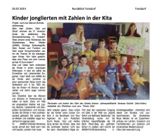 2014.07.05 - Rundblick-Troisdorf - Kinder jonglierten mit Zahlen in der Kita - ZaGuG - Troisdorf - VR-Bank Rhein-Sieg