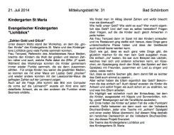 2014.07.21 - Mitteilungsblatt Bad-Schönborn Nr. 31 - Zahlen, Geld und Glück - ZaGuG - Bad-Schönborn - VoBa Bruchsal-Bretten