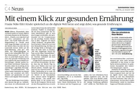 2014.08.22 - Neuss-Grevenbroicher-Zeitung - Mit einem Klick zur gesunden Ernährung - GesErn - Neuss - RW