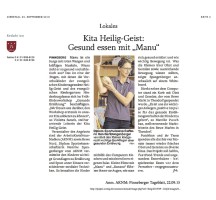 2015.09.22 - Pinneberger Tageblatt - Gesund essen mit Manu - GesErn - Pinneberg - RN