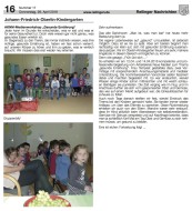 2016.04.28 - Reilinger Nachrichten- AKNM Medienworkshop Gesunde Ernährung - GesErn - Reilingen - RSW