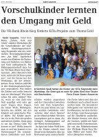 2016.05.18 - Extra-Blatt KW20 - Vorschulkinder lernten den Umgang mit Geld - ZaGuG - St. Augustin - VR-Bank Rhein-Sieg