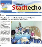 2017.03.24 - Stadtecho Hennef KW12 - Die Schukis vom Kath. Kindergarten Uckerath - Wasser - Hennef - WTV & rhenag