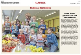 2017.05.11 - WAZ - Kinder lernten gesundes Obst und Gemüse kennen - GesErn - Gladbeck - REWE Ihr Kaufpark