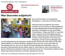 2017.06.21 - Lüner Anzeiger - Was Gesundes aufgetischt - GesErn - Lünen - PKDo-Melson