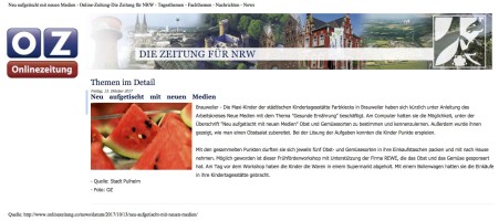 2017.10.13 - onlinezeitung.co - Neu aufgetischt mit neuen Medien - GesErn - Brauweiler - RW