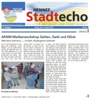 2018.01.12 - Hennef Stadtecho KW02 - AKNM-Medienworkshop Zahlen, Geld und Glück - ZaGuG - Hennef - VoBa Köln Bonn eG