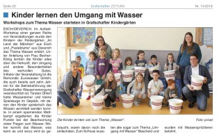 2018.04.05 - Grafschafter Zeitung KW14 - Kinder lernen den Umgang mit Wasser - Wasser - Grafschaft-Oeverich - Remondis