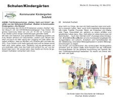 2019.05.30 - Amtsblatt Sulzfeld - AKNM-Frühförderworkshop Zahlen, Geld und Glück - ZaGuG - Sulzfeld - Volksbank Bruchsal-Bretten