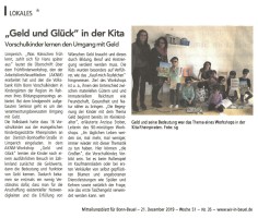 2019.12.21 - Mitteilungsblatt für Bonn-Beuel Nr. 35 - Geld und Glück in der Kita - ZaGuG - Bonn-Beuel - VoBa Köln-Bonn eG